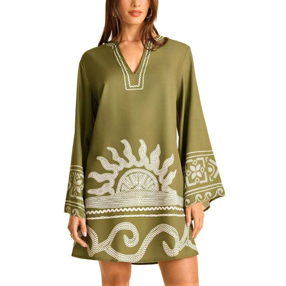 Camila Blanco Womens  Mini Dress, Green
